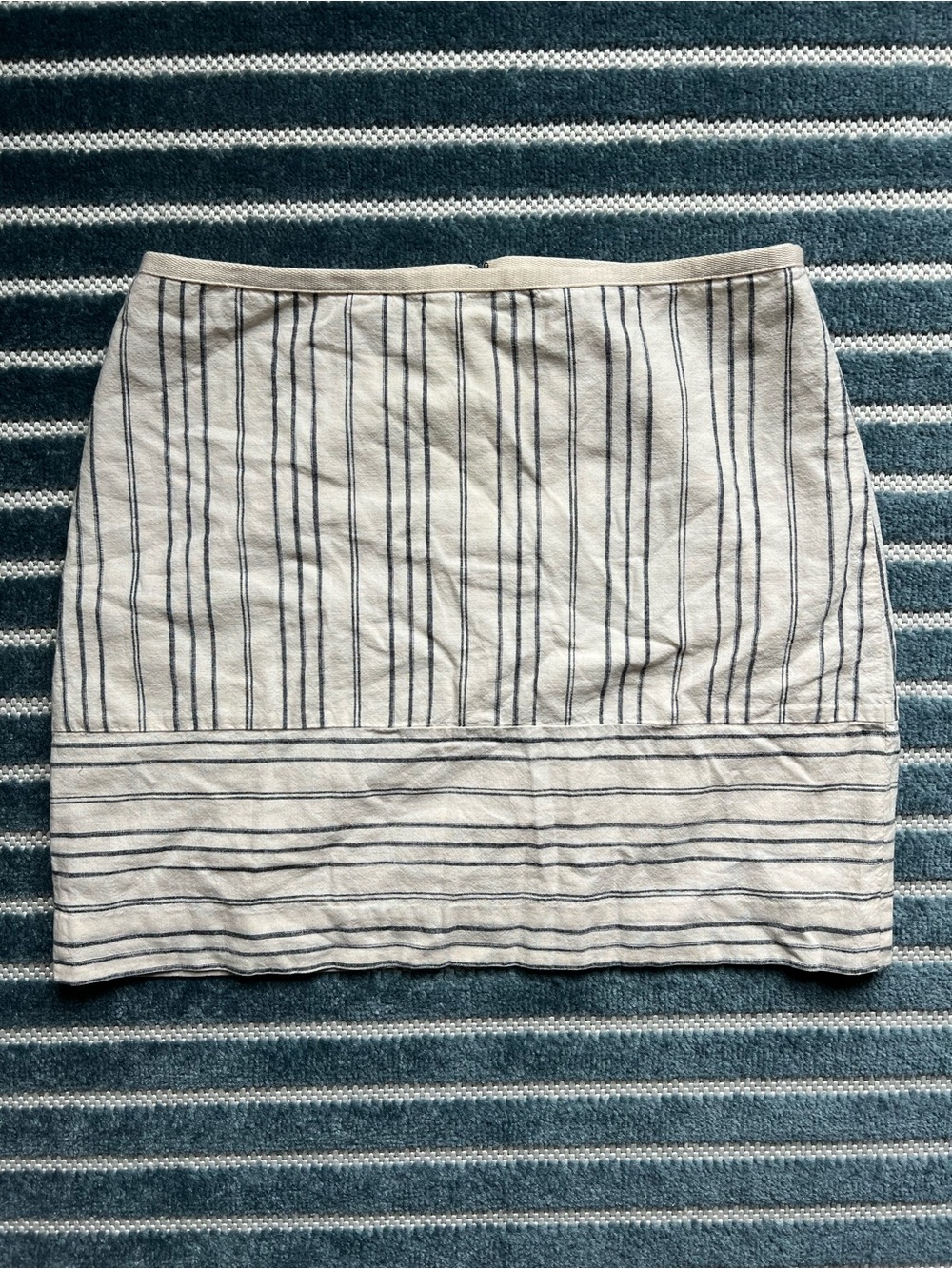 Madewell Linen Striped Skirt size 4